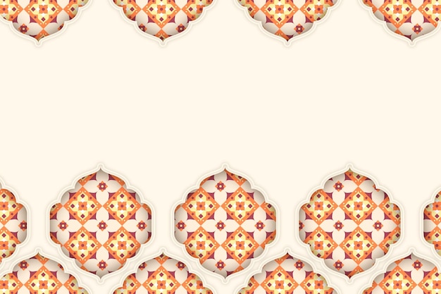 Free vector arabic ornamental background in paper style