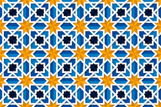 紙のスタイルでアラビアの装飾的な背景