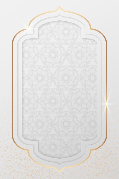 Arabic pattern in a shiny gold frame