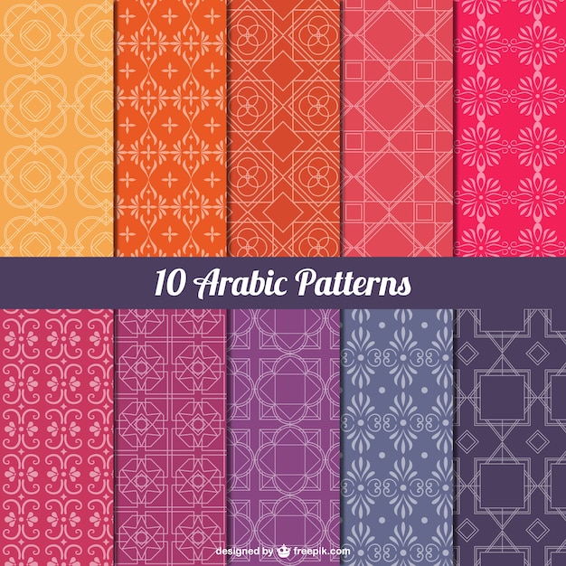 Free vector arabic patterns pack