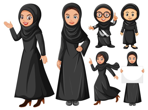 Arabic woman in black costume
