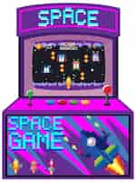 Vettore gratuito macchina da gioco arcade isolata