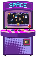 Free vector arcade game machine isolated