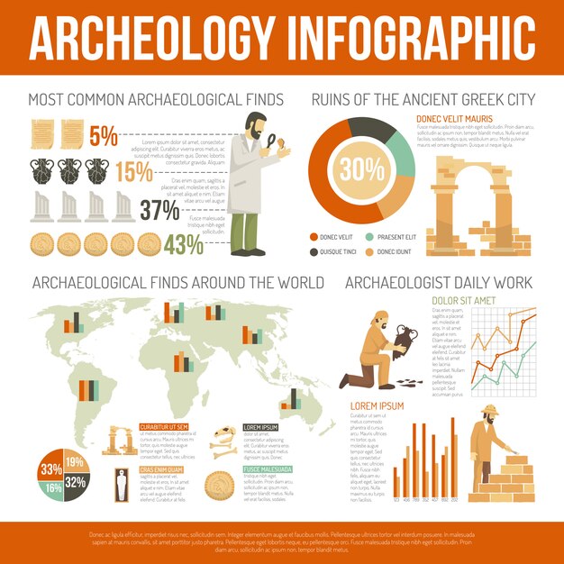 Archeology Infographics Illustration