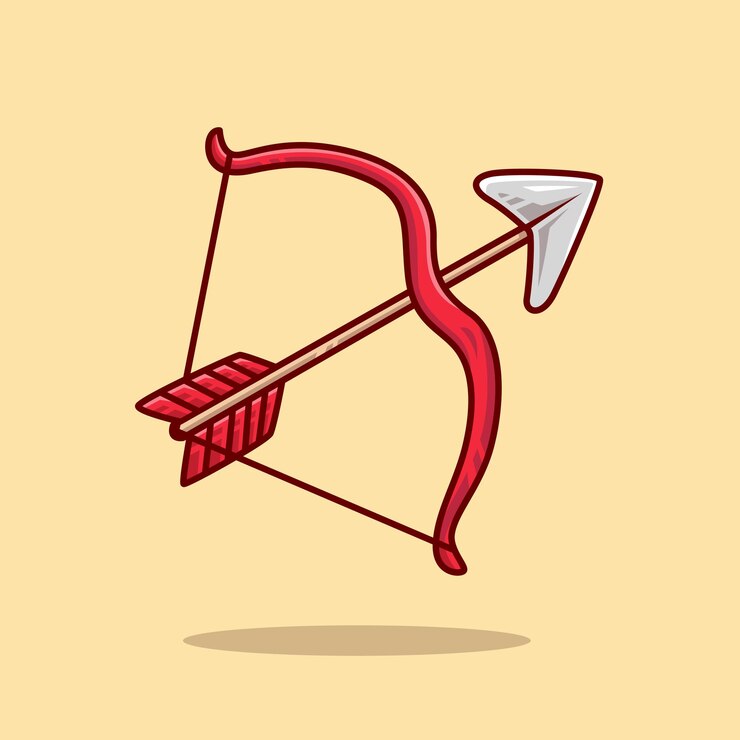 Free Vector archery arrow cartoon vector icon illustration. sport object icon concept isolated premium vector