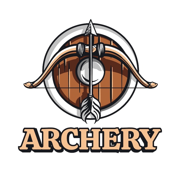 Шаблон дизайна логотипа стрельбы из лука