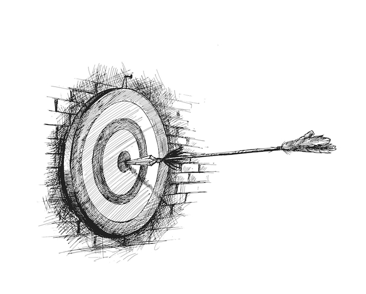 Free Vector archery target with arrows archer sport game competition