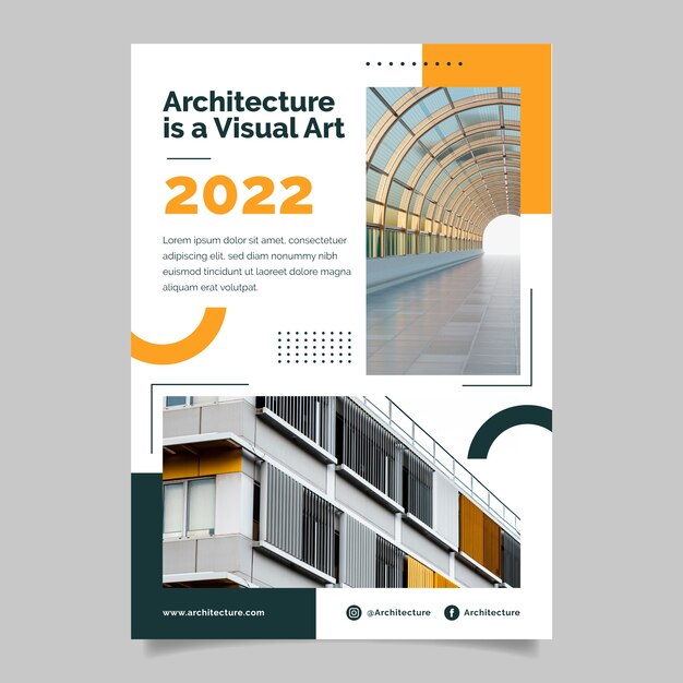 Architect poster template design