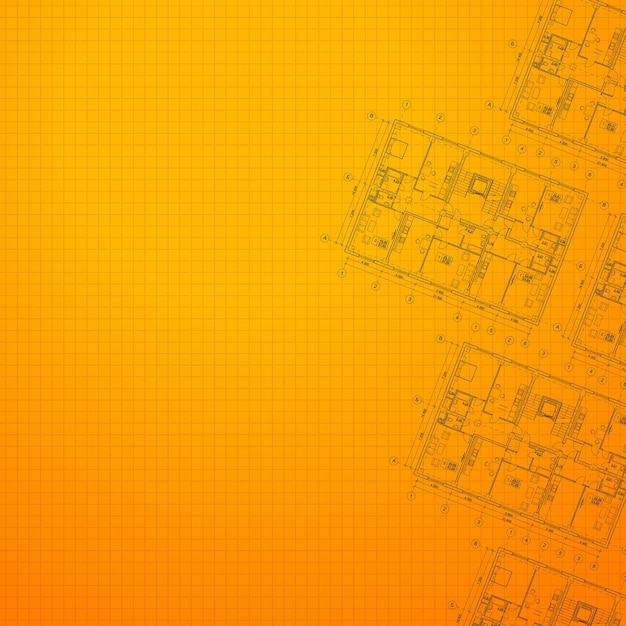 건축 오렌지 배경 벡터 일러스트 레이 션 eps10에는 투명 그라디언트 및 효과가 포함되어 있습니다.