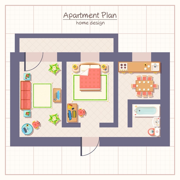 Architectural Plan Illustration 