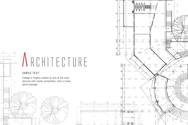 Vettore gratuito design architettura di sfondo