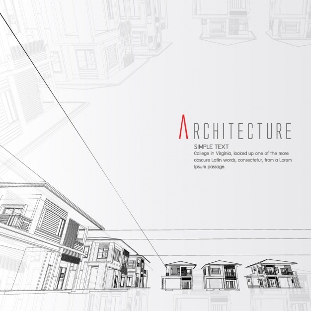 Vettore gratuito design architettura di sfondo