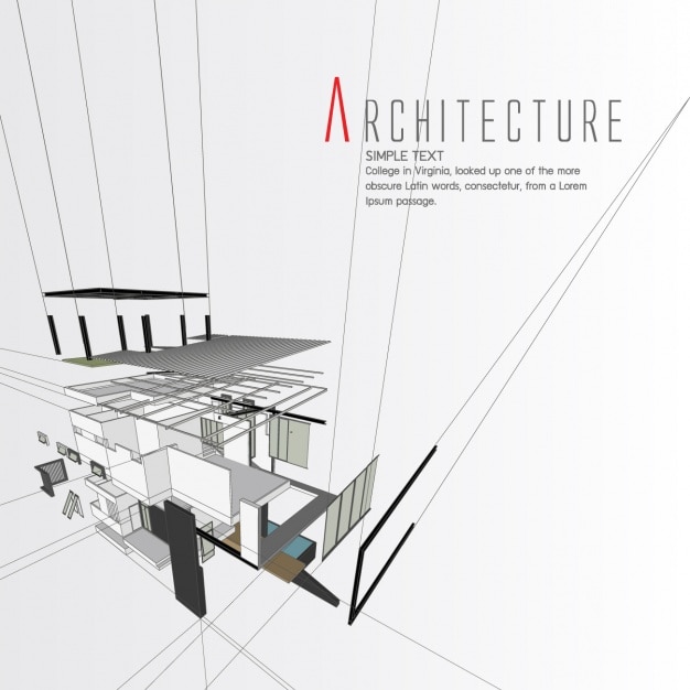 Vettore gratuito design architettura di sfondo