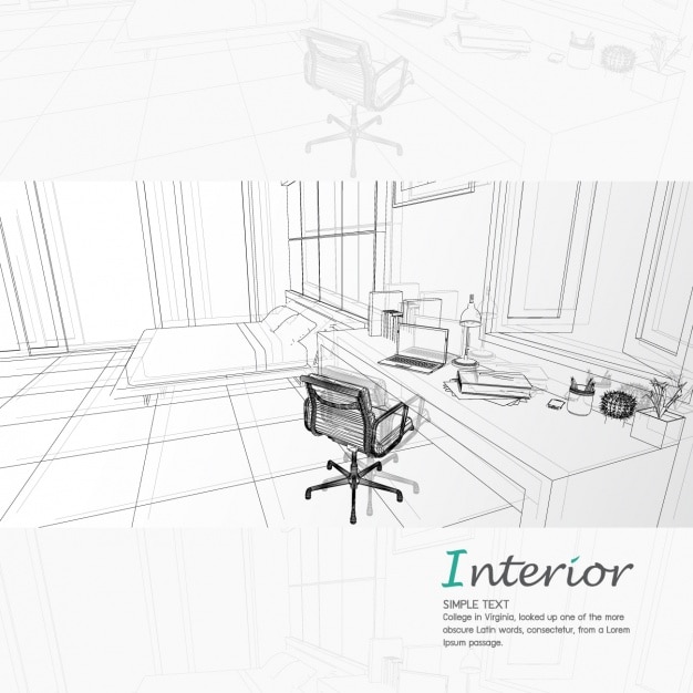 The Modern Office Interior Design Sketch 3d Render Stock Photo Picture  And Royalty Free Image Image 2090537