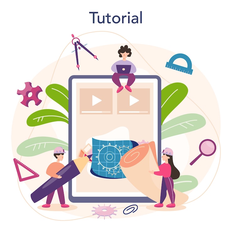 Free Vector architecture online service or platform idea of building project and construction work construction company business online tutorial flat vector illustration