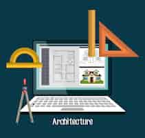 Free vector architecture project design