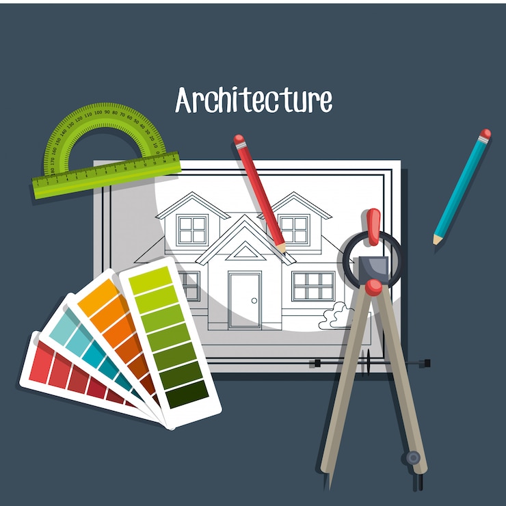 Free Vector architecture project design 