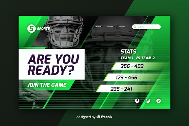 Are you ready sport landing page