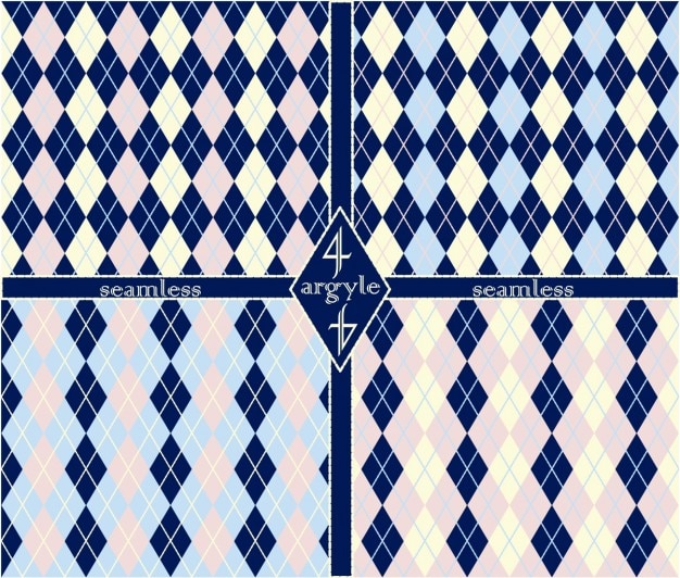 Free vector argyle patterns set