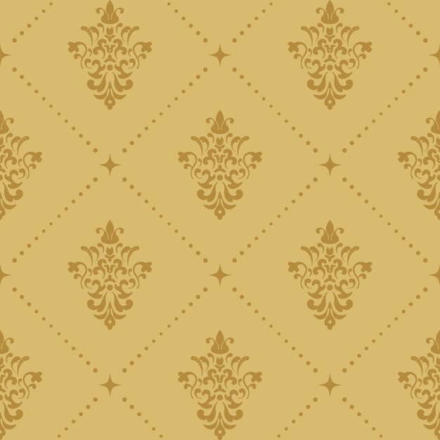 Free vector aristocratic baroque wallpaper pattern. victorian retro seamless background.