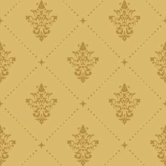 Aristocratic Baroque Wallpaper Pattern. Victorian Retro Seamless Background.