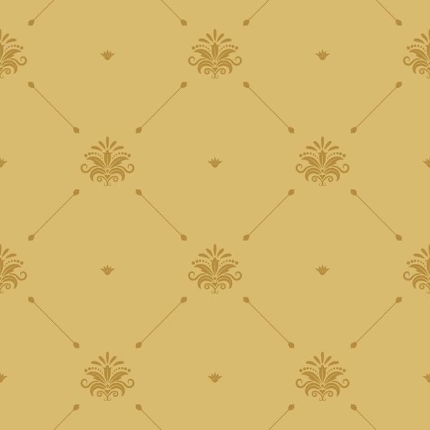 Free vector aristocratic baroque wallpaper seamless. victorian retro pattern background.