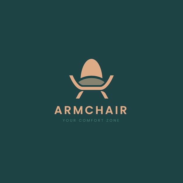 Бесплатное векторное изображение Кресло с подушкой и логотипом деловой компании