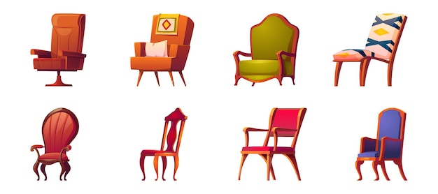 Бесплатное векторное изображение Кресла для офиса и домашнего интерьера