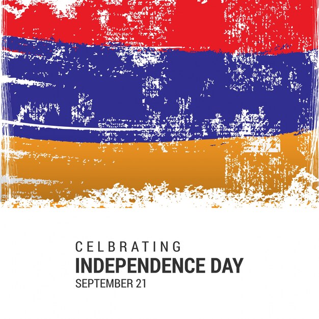 アルメニアGrunge Flag with Independence Day 21st 9月