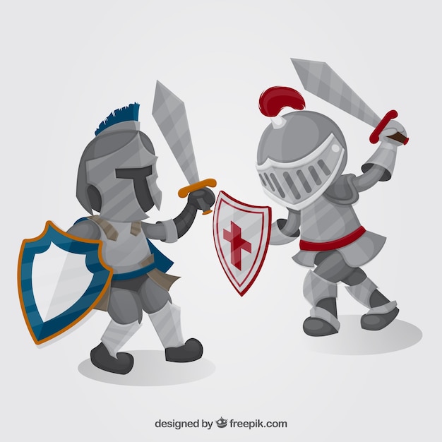 Free vector armor knights fight