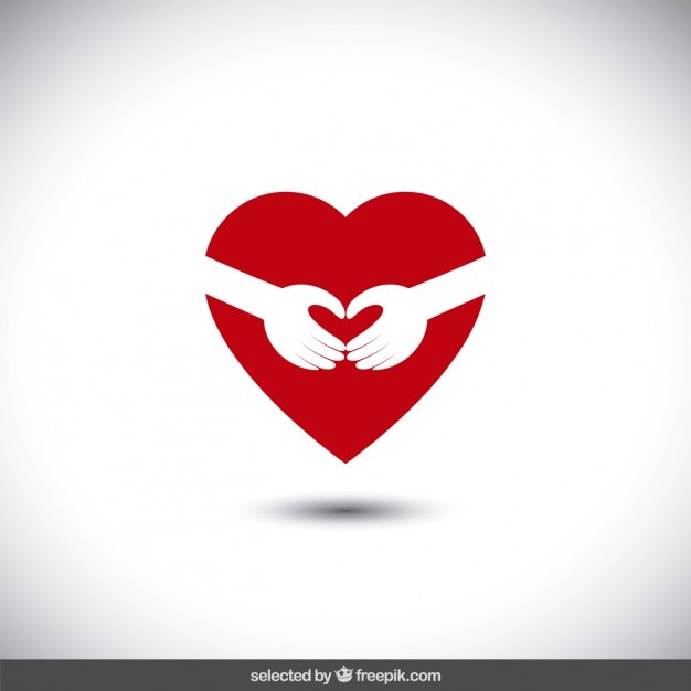 Free vector arms hugging a heart