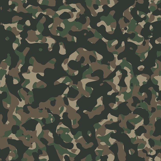 陸軍迷彩ベクトル シームレス パターン テクスチャ ミリタリー迷彩は、シームレスな軍隊デザインのベクトルの背景を繰り返します