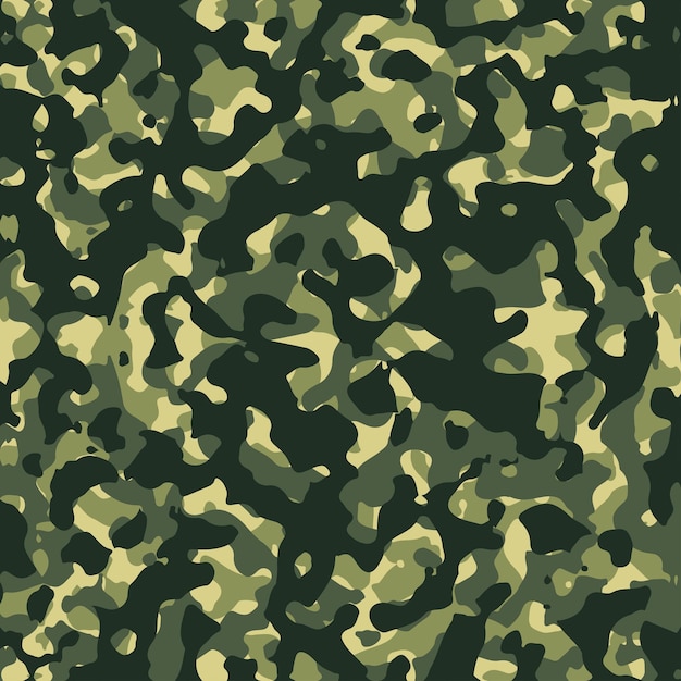 Армейский камуфляж вектор бесшовный узор Текстура военного камуфляжа повторяет бесшовный армейский дизайн Векторный фон