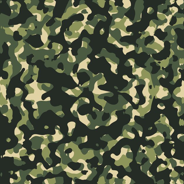 Армейский камуфляж вектор бесшовный узор Текстура военного камуфляжа повторяет бесшовный армейский дизайн Векторный фон