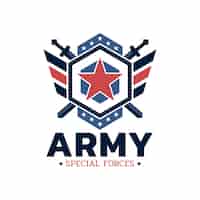 Free vector army logo design template