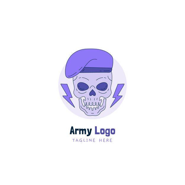 陸軍のロゴのテンプレート デザイン