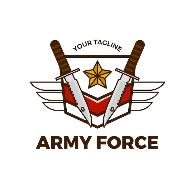 Free vector army logo template design