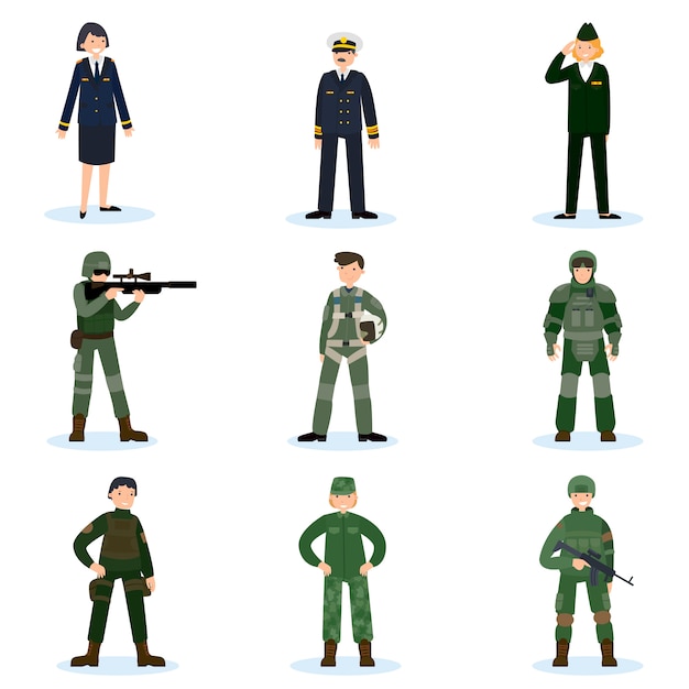 Army soldiers set