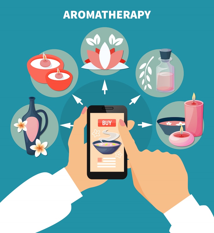 Free Vector  aromatherapy online menu flat poster