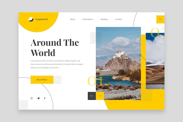 Around the world landing page