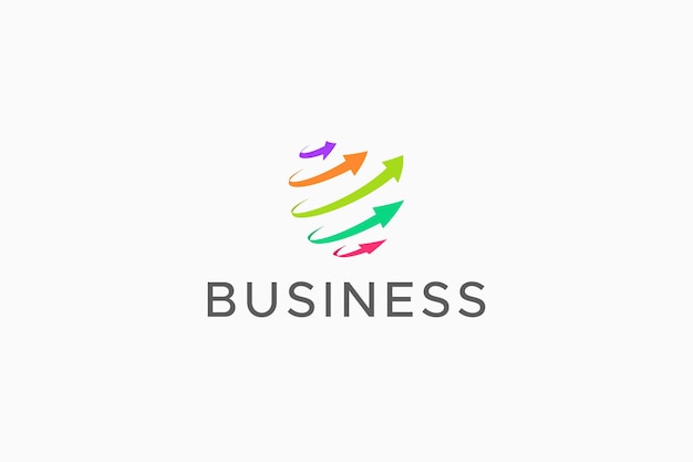 Arrow abstract business and finance logo