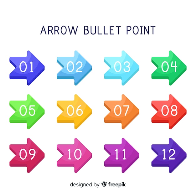 Arrow bullet point collection
