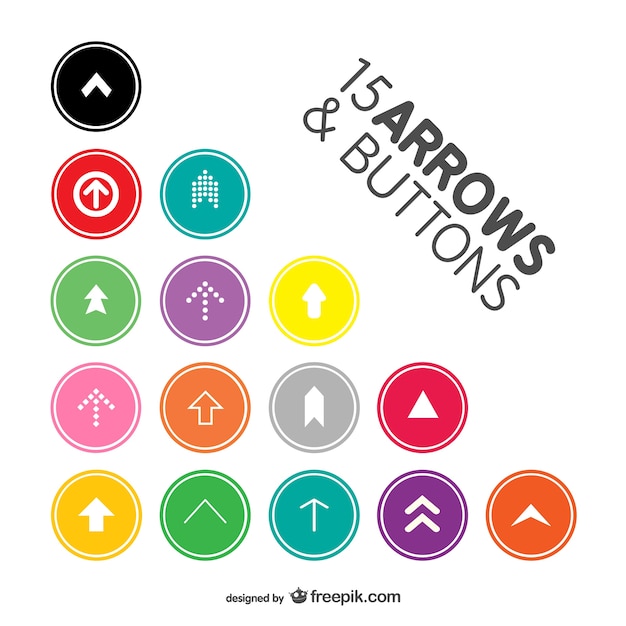 Free vector arrow buttons pack