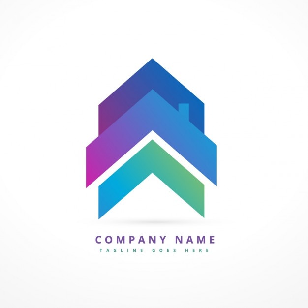 Free vector arrow house business logo