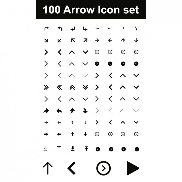 Free vector arrow icon set