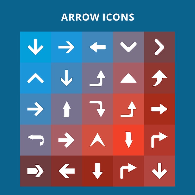 Arrow icons set