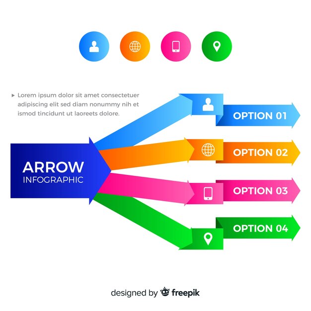 Free vector arrow infographic