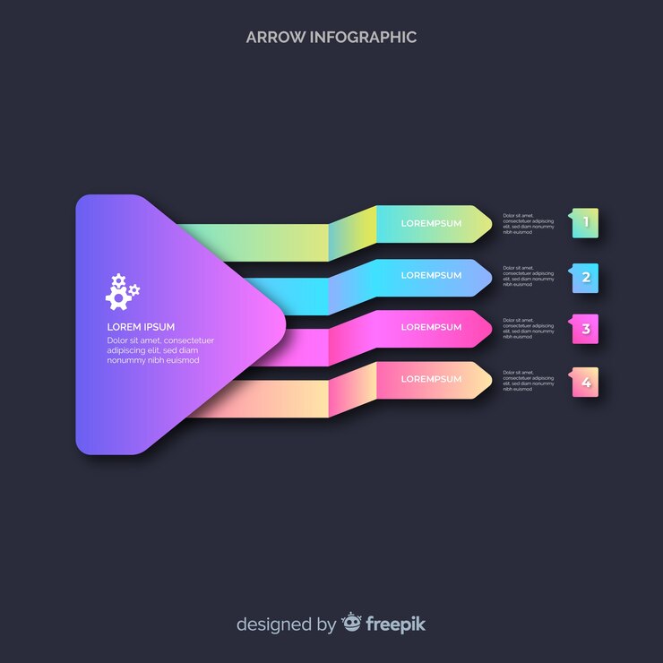 Free Vector arrow infographic