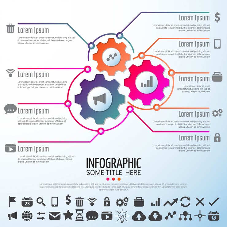 Free Vector arrow infographics design template