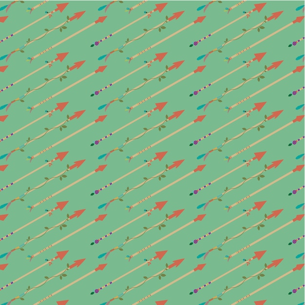 Free vector arrow pattern on green background